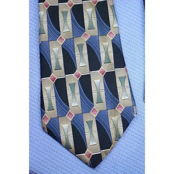 Conte di Milano Men's Tie-Made in Italy-100% Silk - Picture 2 of 6